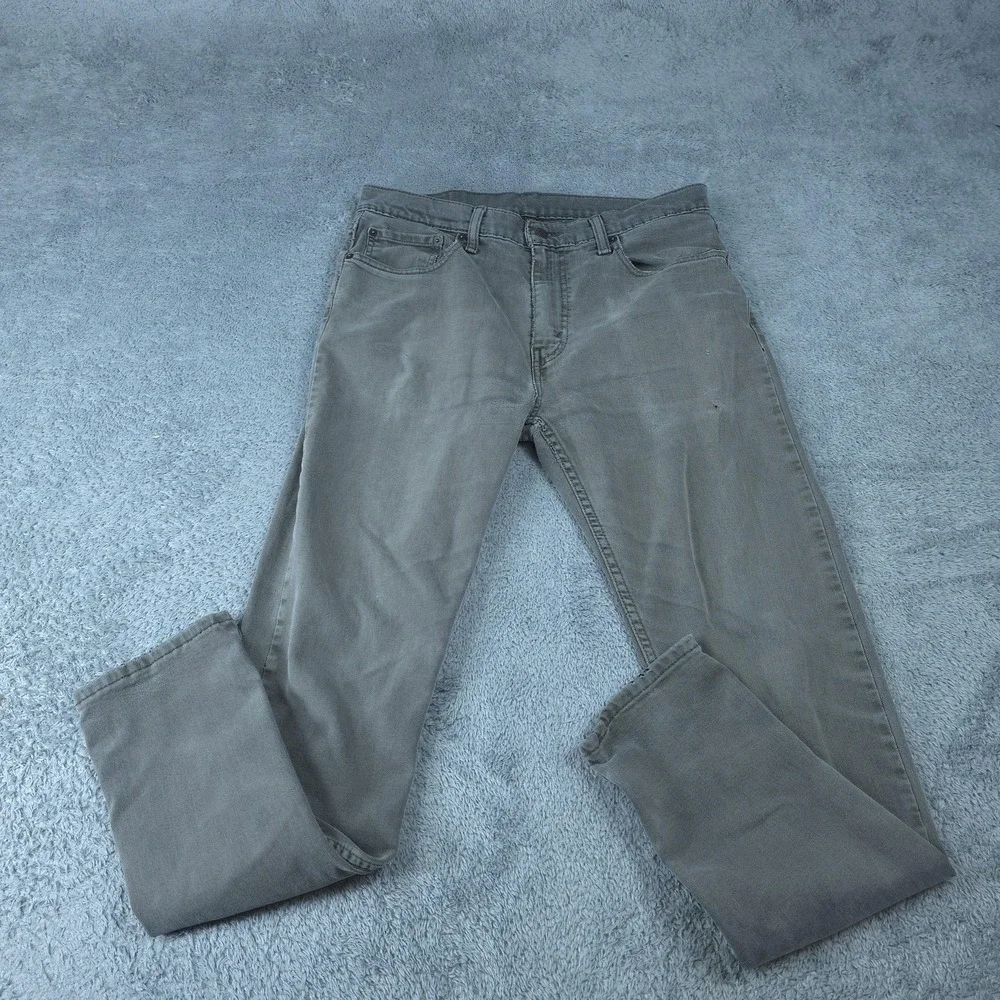 Levis 512 Jeans Mens 33x31 Gray Slim Tapered Denim Medium Wash Casual Tag 33x32